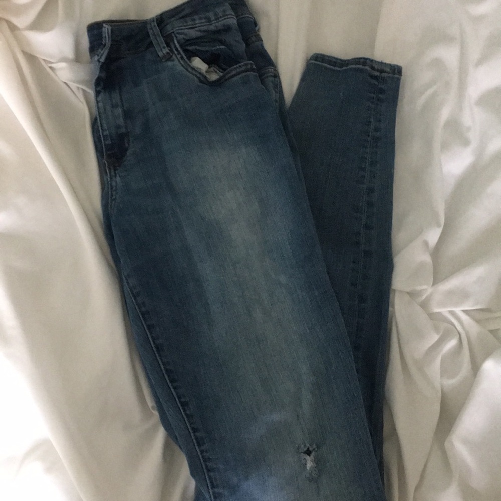 High waist skinny jeans